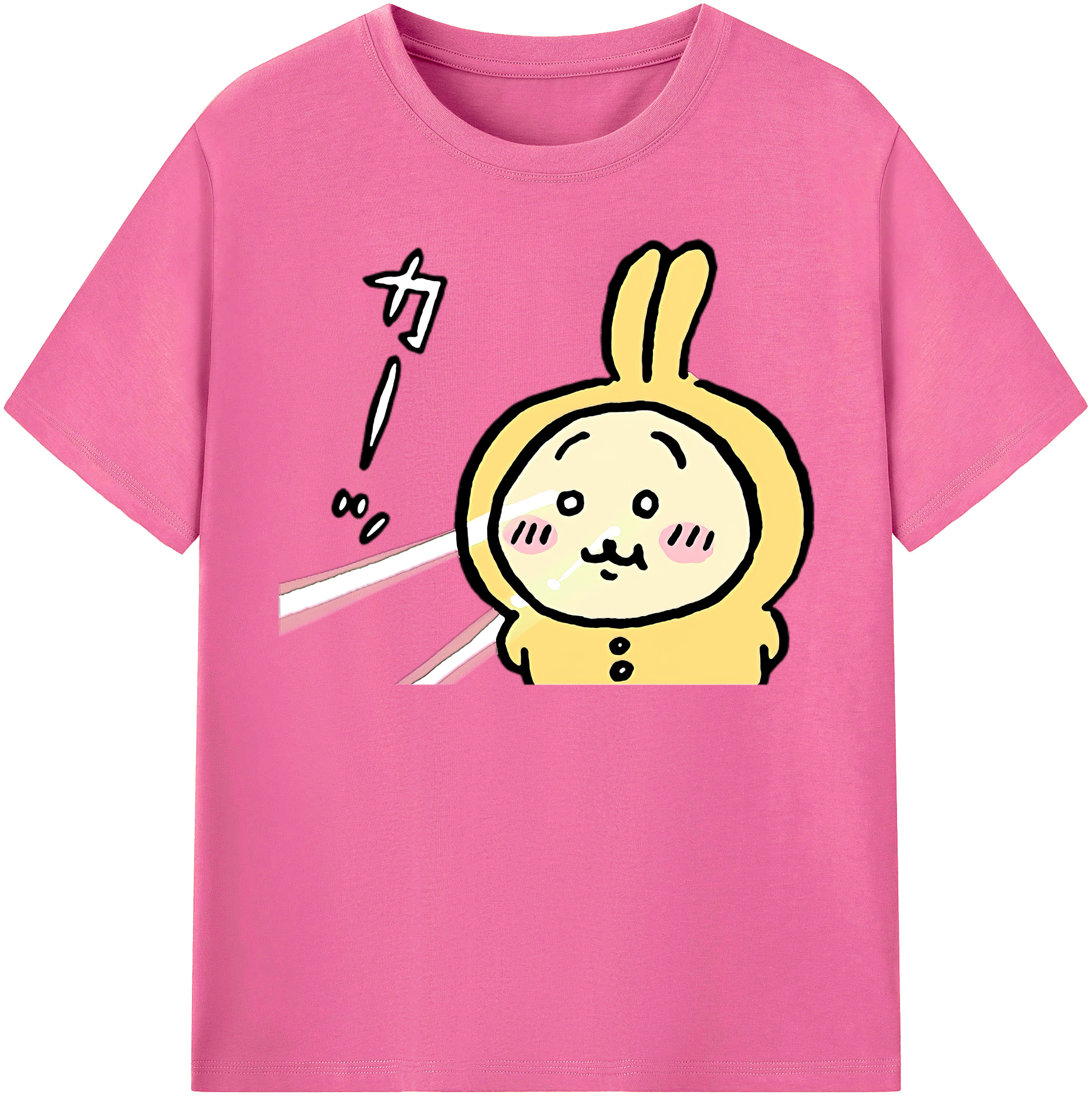 （画像用） ちいかわ うさぎ Chii-kawa usagi レディースカジュアルプリントTシャツ（綿100％）